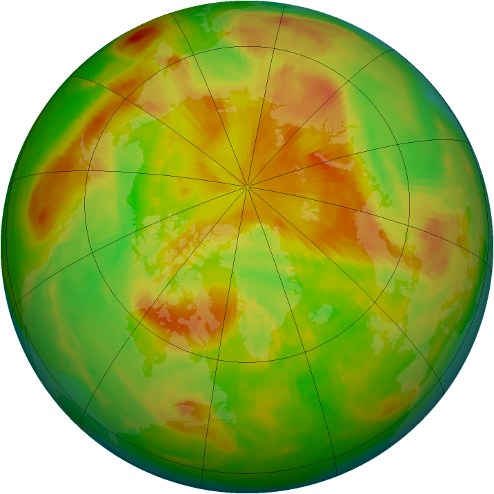 Arctic ozone map for 23 May 1998